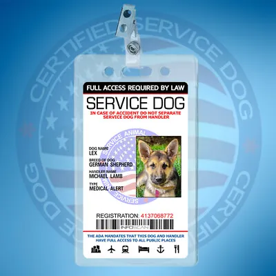 $19.99 • Buy Customize Emotional Support Therapy Service Dog Id Card Esa  Badge Tag #brwe