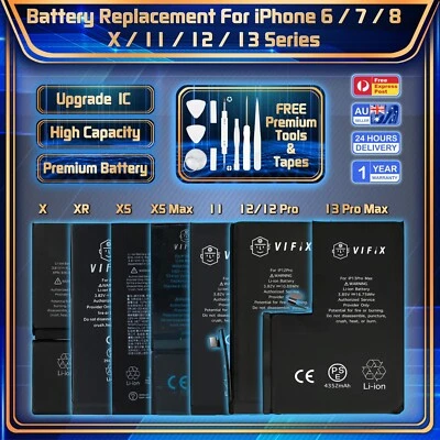 $19.95 • Buy IPhone X 8 7 6S 6 PLUS 5 5S XR XS MAX High Capacity Battery Replacement Tools