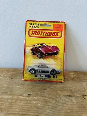 Matchbox No.52 BMW M1 In Sliver Carded • £10