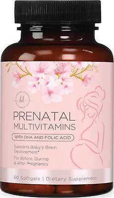 Prenatal Multivitamin With Folic Acid DHA Vitamins D3 B6 B12 & Iron • $11.92