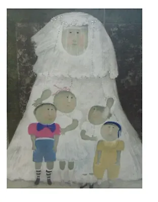 Rare Graciela Rodo Boulanger Rare 75/175 Child & Bride  Modernist Lithograph • $625