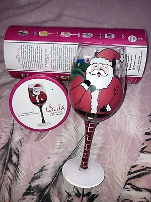 Lolita Wine Glass Santas Stuck • £25.99