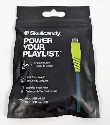 Skullcandy Line Charging Cable Micro USB To USB 4 Ft Long Extended Strain Relief • $6.88