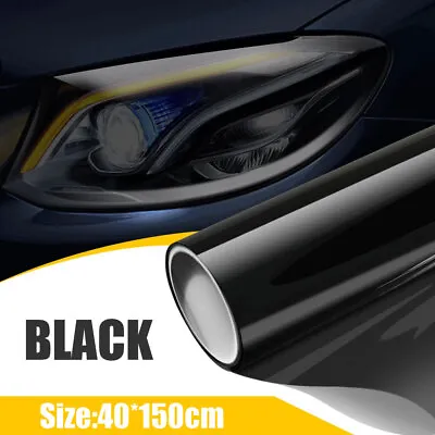 Black Tint Light Smoke Gloss Vinyl Film Headlight Taillight Wrap Cover 16  X 60  • $15.79