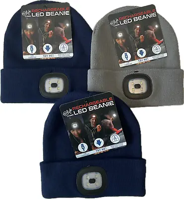 24/7 Life By 7 Eleven Beanie Hats Rechargeable Led Headlamp Blue Grey 3 Hats • $23.74