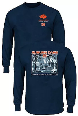 Auburn Tigers Men's Navy Toomer Oaks 2 Sided Long Sleeve T Shirt • $27.95
