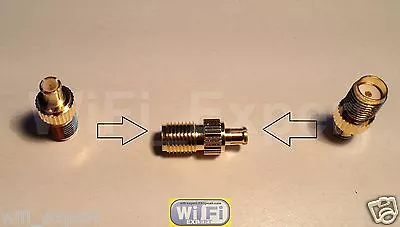 Male MCX To Female SMA Adapter Gold Plated For TV28T RTL2832U R820T RTLSDR SDR • $4.24