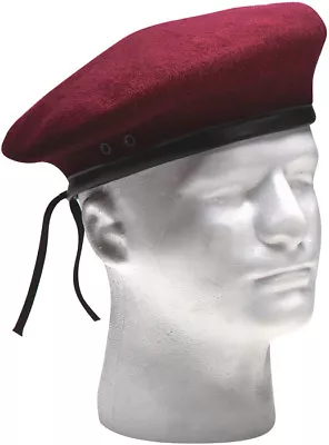 Rothco Classic Wool Military Beret Eyelets Army Warm Winter Uniform Cap • $16.99