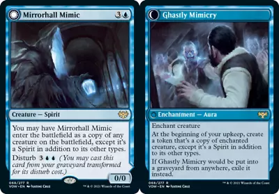 1 X Mirrorhall Mimic // Ghastly Mimicry - Foil - Innistrad: Crimson Vow - Modera • $1.01