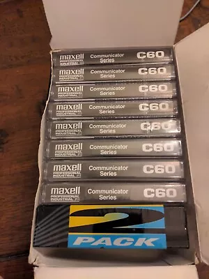 Maxell C60 Professional Communicator Cassette Tapes Lot Of 8 NIB + 2 RS LN90 • $20