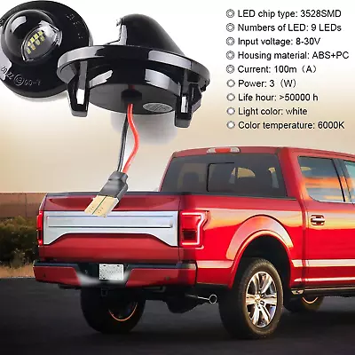 2XLED License Plate Light Rear Bumper Tag Assembly Lamp For Ford F150 F250 F350 • $9.99