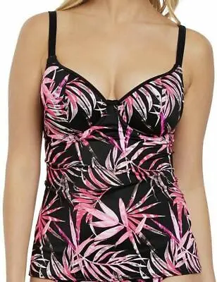 Freya Sunset Palm 2897 Underwired Non Padded Tankini Top Black • £21.95