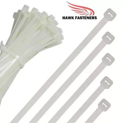 Cable Ties  Zip Ties White Long Short Small Thick Thin Long Heavy Duty • £2.45