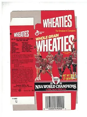 MICHAEL JORDAN 1991 WHEATIES CHICAGO BULLS MINI BOX Never Been Folded NO GLUE • $14.95