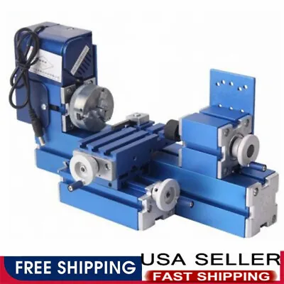 Mini Metal Lathe Machine CNC DIY Tool Benchtop Wood Lathe Woodworking For Hobby • $171.94