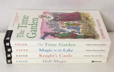 Lot 4 Tales Of Magic Books Edward Eager Half Magic Knight's Castle By The Lake • $14.99