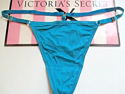 $19.99 • Buy VICTORIA'S SECRET VERY SEXY V-String Thong Panty S M L XL Adjustable Waist Blue