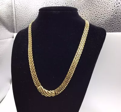 Monet Vintage Gold Tone Choker Necklace • $45