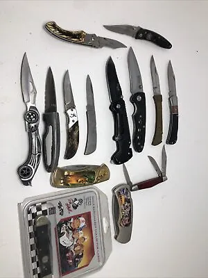 Lot Of 13 Pocket Knifes Mtech Parker Browning Appalachian Trail Smith  • $99