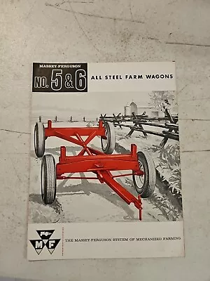 Vintage 1960 Massey Ferguson 5 & 6 All Steel Farm Wagon Dealer Sales Brochure  • $16.16