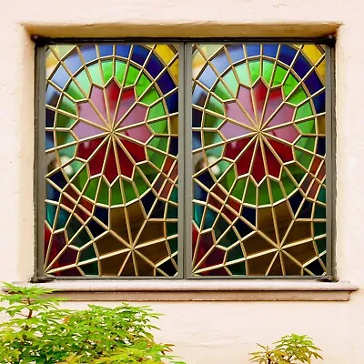 3D Line Pattern A359 Window Film Print Sticker Cling Stained Glass UV Sinsin • $27.99