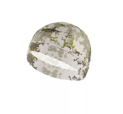 Digital Green Camouflage Moisture Wicking Beanie Stocking Cap Hat Hunting Helmet • $8.96