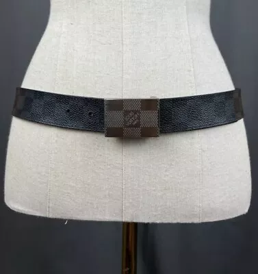 Louis Vuitton - Damier Graphite Canvas Plate Belt. (Reversible) -Size 85. • £158