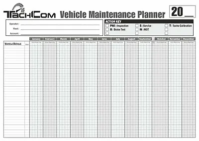 2  2024 HGV PSV Vehicle Maintenance Wall Forward Planner Free Delivery A1 Size  • £8.50