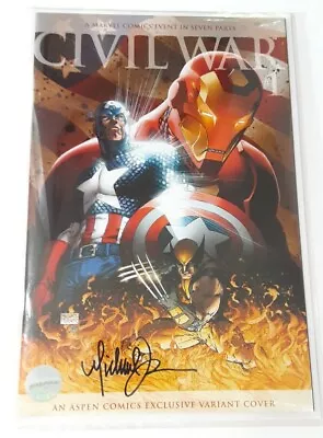 Civil War #1 2006 Aspen Comics Exclusive Variant Cover Signed By Michael Turner  • $145