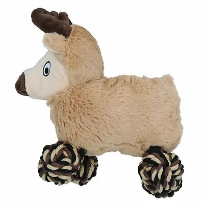 £15.81 • Buy Dog Christmas Gift Super Soft Plush Rope Reindeer Play Toy Present With Squeak