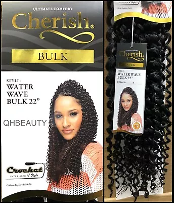 £7.49 • Buy Cherish Bulk Crochet Braid Curly Style Hair Extension - Water Wave Bulk 22  