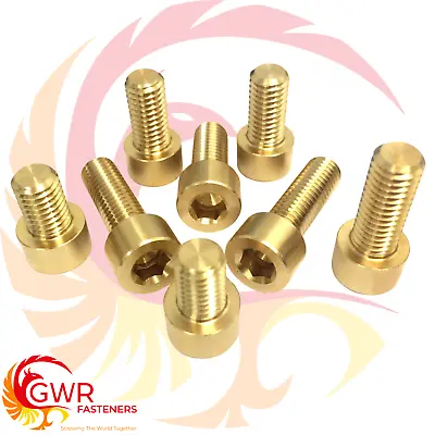 M3 M4 M5 M6 M8 Socket CAP Head Screws - BRASS - British Made Allen Bolt DIN 912 • £4.90