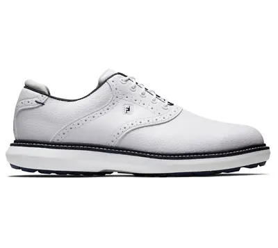 FootJoy Traditions Spikeless White/Navy - 57927 • $119.95