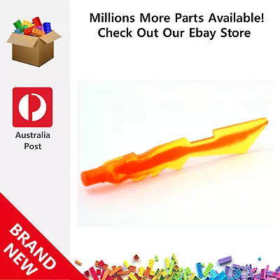 Genuine LEGO™ Transparent Yellow Minifigure Weapon Sword Jagged Edges 11439 • $5.90