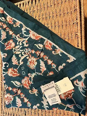 Anthropologie - Cotton Scarf (Multi-Color Flowers) (Collab W/ Vismaya) (NWT) • $40