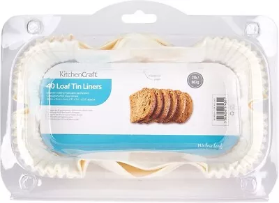 £7.26 • Buy KitchenCraft Non Stick 2lb Loaf Tin Liners, Paper, 20 X 9 Cm, Pack Of 40 UK