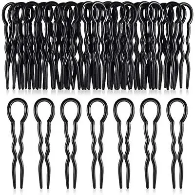 $14.15 • Buy 24 Pcs Plastic U Shaped Hair Pins Grip Pins Fast Spiral Hair Braid Twist Styling