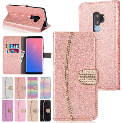 $15.88 • Buy For Samsung S23 S22 S21 S20 S10 Glitter Magnetic Leather Flip Wallet Cover Case