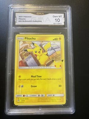 $0.99 • Buy 2021 Pikachu Pokemon Mcdonalds Collection 25th Anniversary #25 GMA 10 GEM MINT