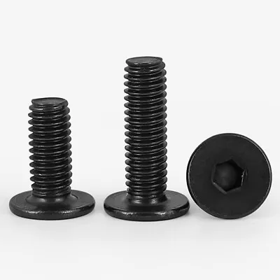 Black 304 Stainless Steel Allen Hex Socket Utrathin Flat Head Screws M2-M8 • $8.86