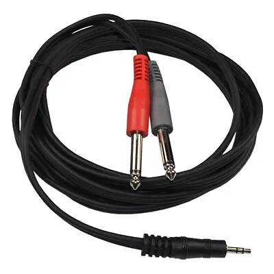 £8.40 • Buy 3.5mm 1/8 Trs To Dual 6.5mm 1/4 Ts Y Cable For Computer Speaker Jack Sound