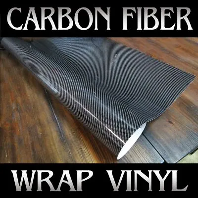 Premium 3M Printed Carbon Fiber Car Vinyl Decal Wrap Bubble Free Various Sizes • $18.97