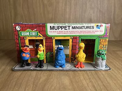 Vintage 1974 Sesame Street Muppet Miniatures W Box & 5 Figures Questor Company • $39.99