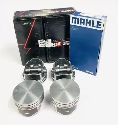 PISTONS Flat Top Set/4+CAST Rings Mercruiser Volvo 140hp GM Marine 3.0L 181 STD • $164.82