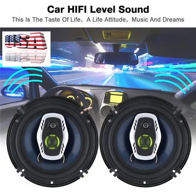 1Pair 6.5'' High Sensitivity 2 Way Car Stereo Audio Music Coaxial Hifi Speakers • $38.30