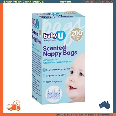 BabyU Scented Nappy Bags-200 Count • $9.50