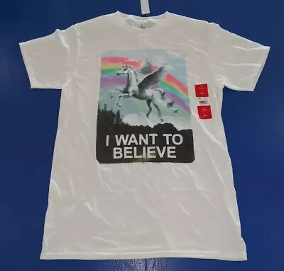 I Want To Believe Unicorn T-Shirt Size Small NEW . A26 • $9