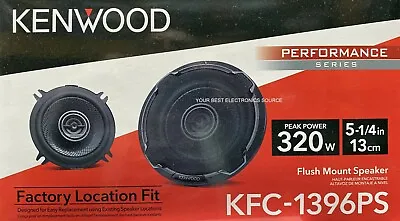 NEW Kenwood KFC-1396PS 5-1/4  2-Way Coaxial Car Audio Speakers (PAIR) 5.25  • $66.50