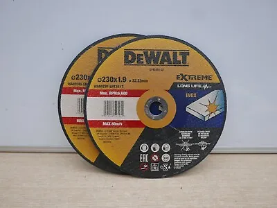 2 X DeWALT DT43909 9  230mm X 1.9mm X Inox Metal Cutting Angle Grinder Discs • £6.89