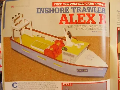 Original Model Boat Plan 2011 Alex B Inshore Trawler Card Model Plans • $12.62